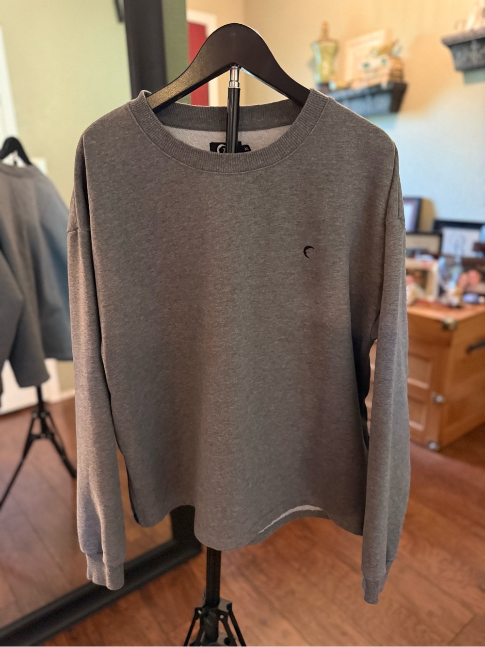 ZYIA Energetic Crewneck Sweatshirt side zippers Gray XL